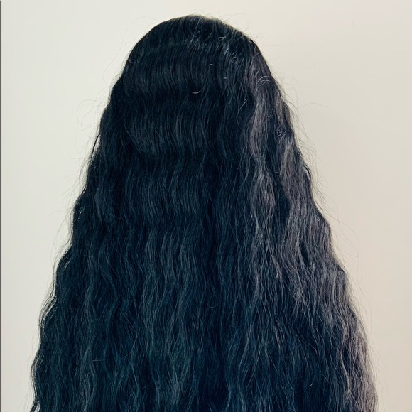 Gorgeous 36” Long Black Premium Fiber Lace Front Wig for Daily Wear or Events - Picture 13 of 14